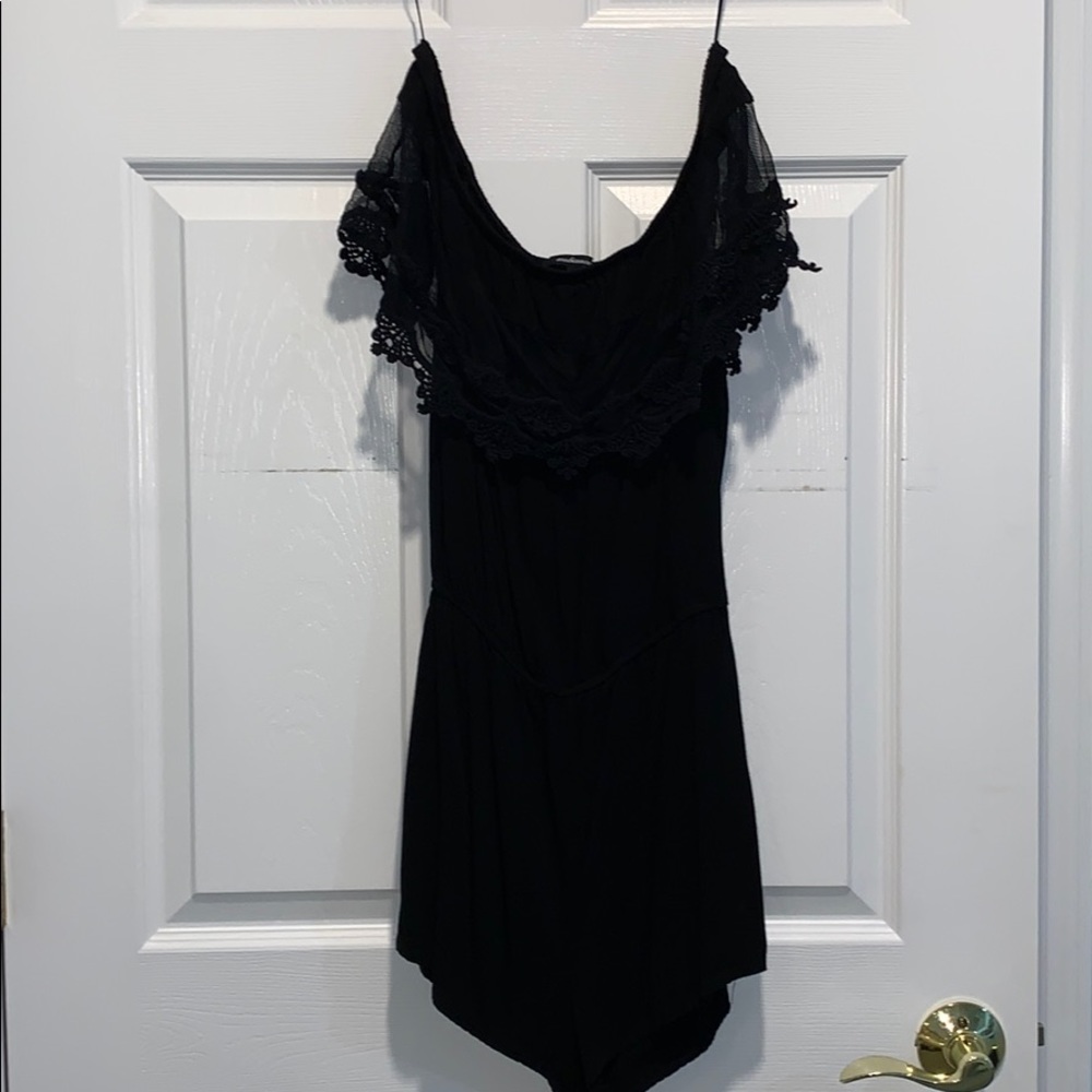 Black Lace Romper